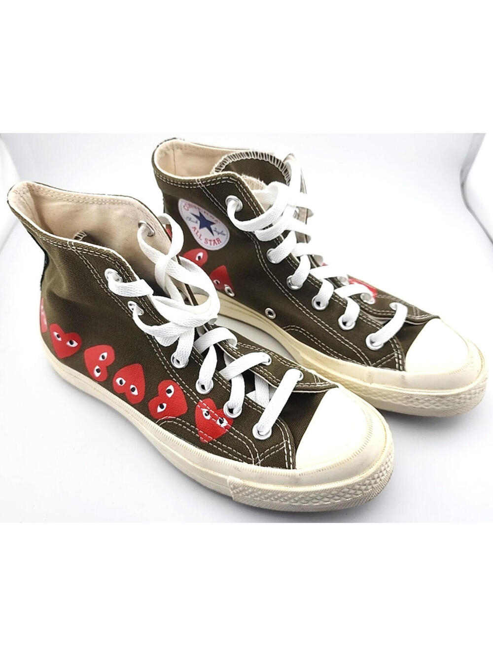 Size 6- Converse Comme des Garçons Play x Chuck 70 Top High Multi Heart